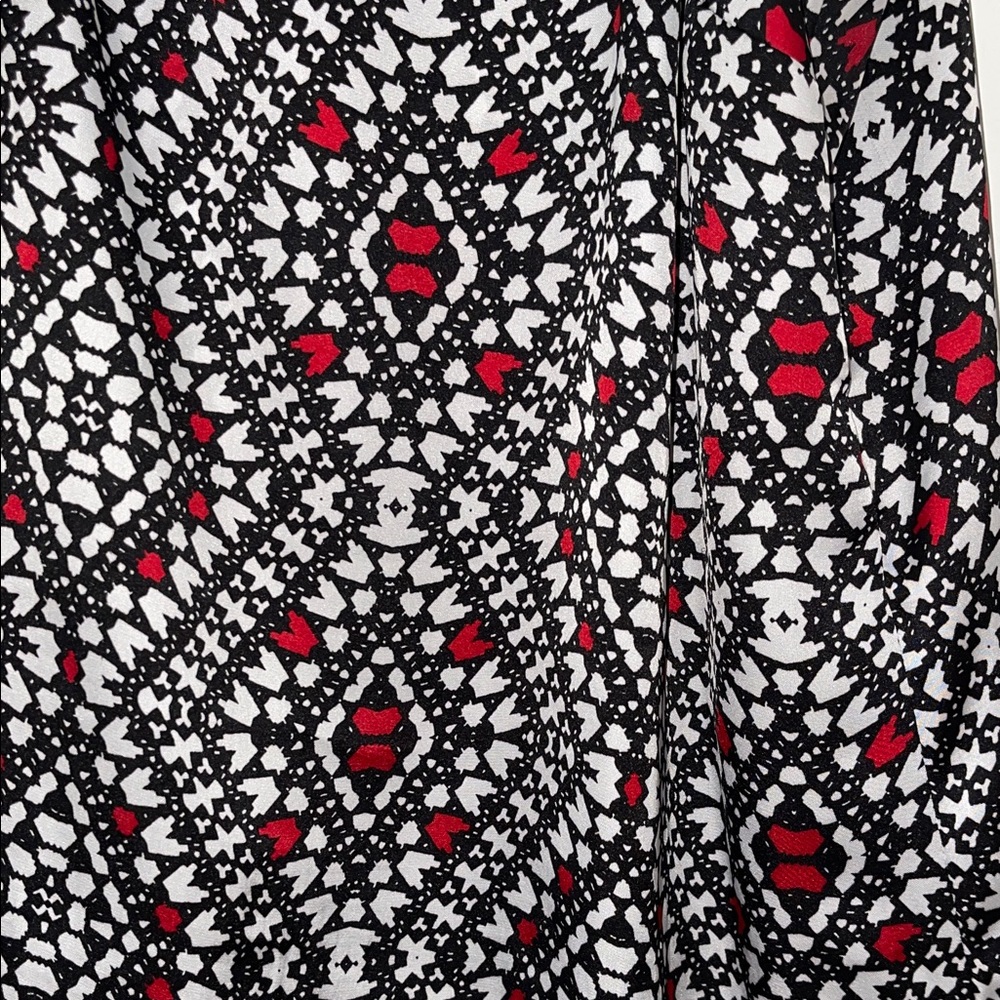Nine West Black and Red Geometric Blouse - Picture 7 of 8